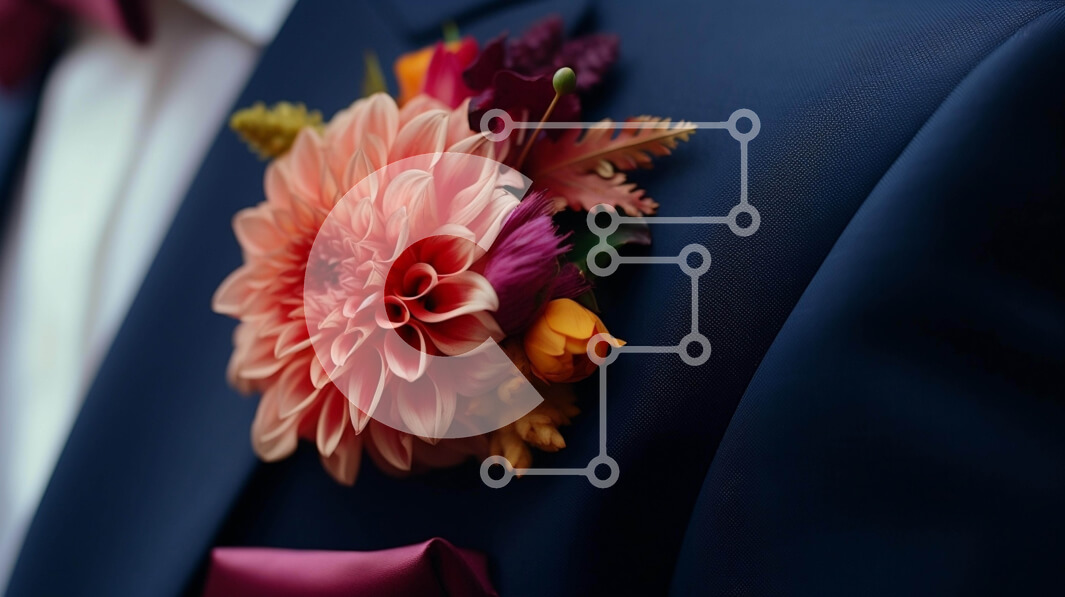 Intra Συλλεκτικό Ξύλινο Παζλ Plywood  4mm - Μπουτονιέρα με άνθος πορτοκαλιού Σε Ξύλινο Κουτί - Διαστάσεις Puzzle: 10x10 cm – 25 κομμάτια