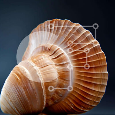 Intra Συλλεκτικό Ξύλινο Παζλ Plywood  4mm - Καφέ θαλασσινό κοχύλι σε μαύρο φόντο Σε Ξύλινο Κουτί - Διαστάσεις: 10x10 cm – 25 κομμάτια - Image 1