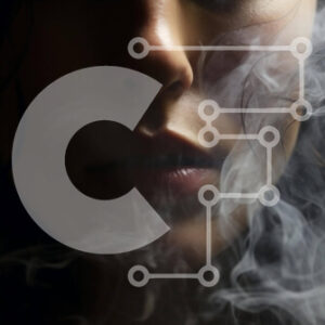 Intra Συλλεκτικό Ξύλινο Παζλ Plywood  4mm - Γυναίκα που εκπνέει καπνό Σε Ξύλινο Κουτί - Διαστάσεις Puzzle: 10x10 cm – 25 κομμάτια