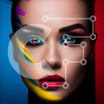 Intra Συλλεκτικό Ξύλινο Παζλ Plywood  4mm - Γυναίκα με πολύχρωμο μακιγιάζ Σε Ξύλινο Κουτί - Διαστάσεις Puzzle: 10x10 cm – 25 κομμάτια - Image 1