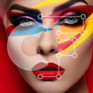 Intra Συλλεκτικό Ξύλινο Παζλ Plywood  4mm - Γυναίκα με έντονο μακιγιάζ Σε Ξύλινο Κουτί - Διαστάσεις Puzzle: 10x10 cm – 25 κομμάτια