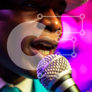 Intra Συλλεκτικό Ξύλινο Παζλ Plywood  4mm - Άνδρας που τραγουδά στο μικρόφωνο Σε Ξύλινο Κουτί - Διαστάσεις Puzzle: 10x10 cm – 25 κομμάτια