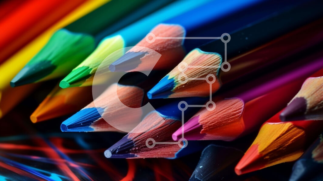 Intra Συλλεκτικό Ξύλινο Παζλ Plywood  4mm - Κοντινό πλάνο πολύχρωμα μολύβια Σε Ξύλινο Κουτί - Διαστάσεις: 10x10 cm – 25 κομμάτια