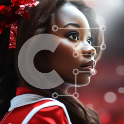 Intra Συλλεκτικό Ξύλινο Παζλ Plywood 4mm - Μαζορέτα με σγουρά μαλλιά και κόκκινο φιόγκο Σε Ξύλινο Κουτί - Διαστάσεις Puzzle: 10x10 cm – 25 κομμάτια - Image 1