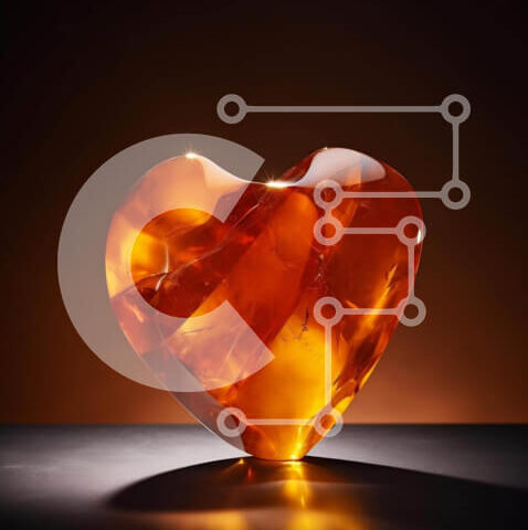 Intra Συλλεκτικό Ξύλινο Παζλ Plywood  4mm - Γυάλινο γλυπτό σε σχήμα καρδιάς Σε Ξύλινο Κουτί - Διαστάσεις Puzzle: 10x10 cm – 25 κομμάτια - Image 1