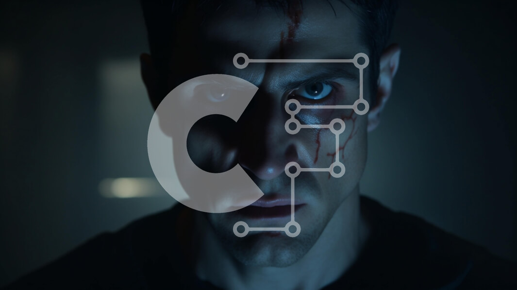 Intra Συλλεκτικό Ξύλινο Παζλ Plywood  4mm - Άνθρωπος με αίμα στο πρόσωπο Σε Ξύλινο Κουτί - Διαστάσεις Puzzle: 10x10 cm – 25 κομμάτια