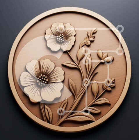 Intra Συλλεκτικό Ξύλινο Παζλ Plywood  4mm - Ξύλινο νόμισμα με σχέδιο εμπνευσμένο από τη φύση Σε Ξύλινο Κουτί - Διαστάσεις: 10x10 cm – 25 κομμάτια - Image 1