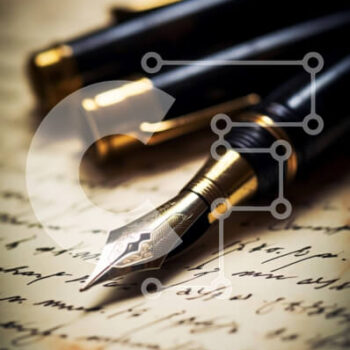 Intra Συλλεκτικό Ξύλινο Παζλ Plywood  4mm - Vintage στυλό σε παλαιωμένο χαρτί Σε Ξύλινο Κουτί - Διαστάσεις: 10x10 cm – 25 κομμάτια - Image 1