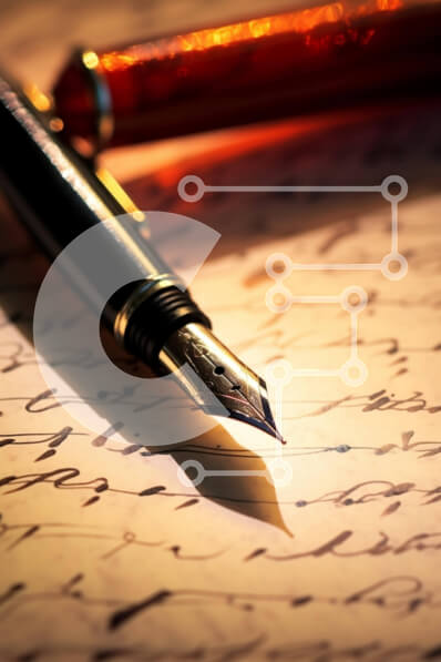 Intra Συλλεκτικό Ξύλινο Παζλ Plywood  4mm - Vintage στυλό σε παλιό χαρτί Σε Ξύλινο Κουτί - Διαστάσεις: 10x10 cm – 25 κομμάτια