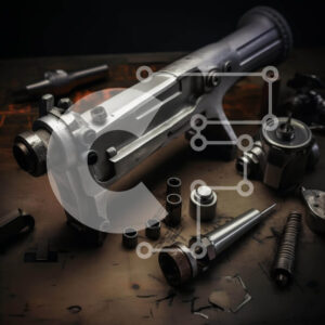 Intra Συλλεκτικό Ξύλινο Παζλ Plywood  4mm - Βιομηχανικό τραπέζι με πιστόλι και εργαλεία Σε Ξύλινο Κουτί - Διαστάσεις: 10x10 cm – 25 κομμάτια