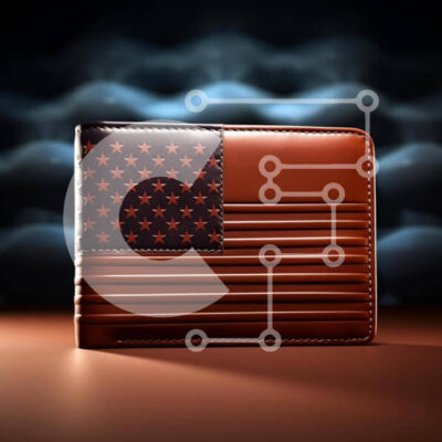 Intra Συλλεκτικό Ξύλινο Παζλ Plywood  4mm - Δερμάτινο πορτοφόλι καφέ με σχέδιο αμερικανικής σημαίας Σε Ξύλινο Κουτί - Διαστάσεις: 10x10 cm – 25 κομμάτια - Image 1