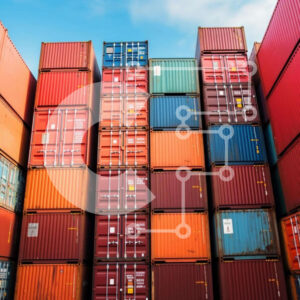 Intra Συλλεκτικό Ξύλινο Παζλ Plywood  4mm - Πολύχρωμα στοιβαγμένα εμπορευματοκιβώτια αποστολής Σε Ξύλινο Κουτί - Διαστάσεις Puzzle: 10x10 cm – 25 κομμάτια