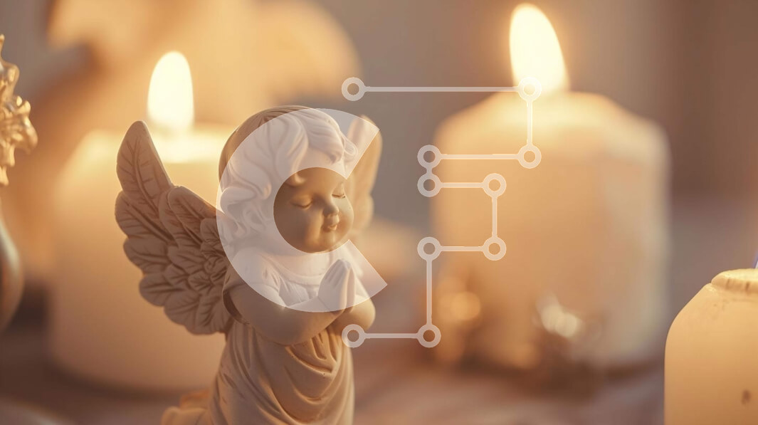 Intra Συλλεκτικό Ξύλινο Παζλ Plywood  4mm - Άσπρο ειδώλιο αγγέλου με κεριά Σε Ξύλινο Κουτί - Διαστάσεις Puzzle: 10x10 cm – 25 κομμάτια