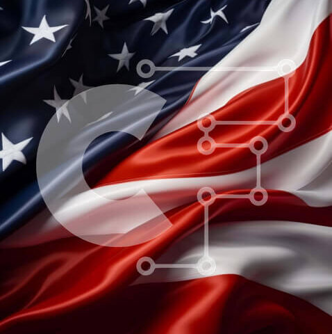 Intra Συλλεκτικό Ξύλινο Παζλ Plywood  4mm - Αμερικανική σημαία που κυματίζει στον άνεμο Σε Ξύλινο Κουτί - Διαστάσεις Puzzle: 10x10 cm – 25 κομμάτια - Image 1