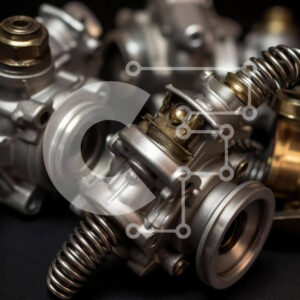 Intra Συλλεκτικό Ξύλινο Παζλ Plywood  4mm - Ασημένια ανταλλακτικά κινητήρα - καρμπυρατέρ και βαλβίδες Σε Ξύλινο Κουτί - Διαστάσεις Puzzle: 10x10 cm – 25 κομμάτια