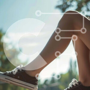 Intra Συλλεκτικό Ξύλινο Παζλ Plywood  4mm - Γυναίκα που κάθεται στα σκαλιά με τα πόδια τεντωμένα έξω Σε Ξύλινο Κουτί - Διαστάσεις Puzzle: 10x10 cm – 25 κομμάτια