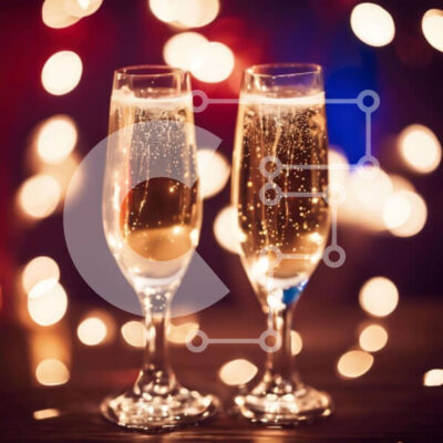 Intra Συλλεκτικό Ξύλινο Παζλ Plywood 4mm - Τοστ σαμπάνιας με φώτα νεράιδων Σε Ξύλινο Κουτί - Διαστάσεις: 10x10 cm – 25 κομμάτια - Image 1