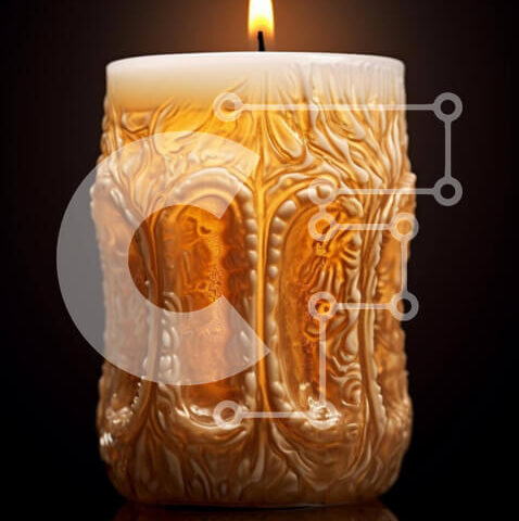 Intra Συλλεκτικό Ξύλινο Παζλ Plywood 4mm - Περίτεχνα σκαλισμένο και αναμμένο κερί Σε Ξύλινο Κουτί - Διαστάσεις: 10x10 cm – 25 κομμάτια - Image 1