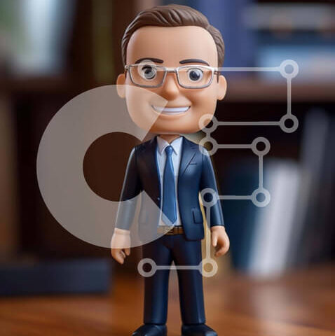 Intra Συλλεκτικό Ξύλινο Παζλ Plywood  4mm - Άνθρωπος παιχνίδι στη βιβλιοθήκη Σε Ξύλινο Κουτί - Διαστάσεις: 10x10 cm – 25 κομμάτια - Image 1