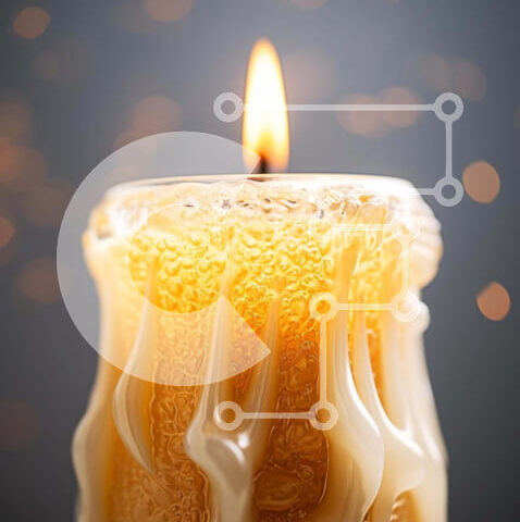 Intra Συλλεκτικό Ξύλινο Παζλ Plywood  4mm - Λαμπερό κερί Σε Ξύλινο Κουτί - Διαστάσεις: 10x10 cm – 25 κομμάτια - Image 1