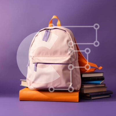 Intra Συλλεκτικό Ξύλινο Παζλ Plywood 4mm - Λευκό σακίδιο πλάτης στα βιβλία Σε Ξύλινο Κουτί - Διαστάσεις: 10x10 cm – 25 κομμάτια - Image 1