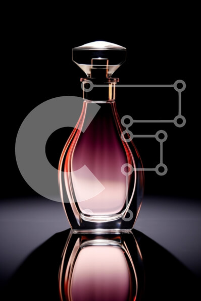 Intra Συλλεκτικό Ξύλινο Παζλ Plywood  4mm - Μπουκάλι αρώματος σε μαύρο φόντο Σε Ξύλινο Κουτί - Διαστάσεις Puzzle: 10x10 cm – 25 κομμάτια