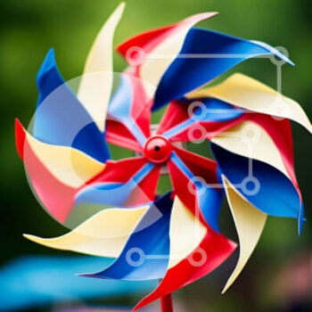 Intra Συλλεκτικό Ξύλινο Παζλ Plywood  4mm - Πολύχρωμο pinwheel στην ομπρέλα Σε Ξύλινο Κουτί - Διαστάσεις Puzzle: 10x10 cm – 25 κομμάτια - Image 1
