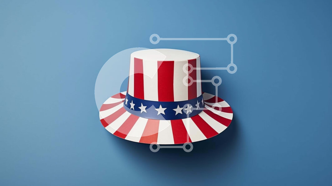 Intra Συλλεκτικό Ξύλινο Παζλ Plywood  4mm - Πατριωτικό χάρτινο καπέλο με αστέρια και ρίγες Σε Ξύλινο Κουτί - Διαστάσεις Puzzle: 10x10 cm – 25 κομμάτια