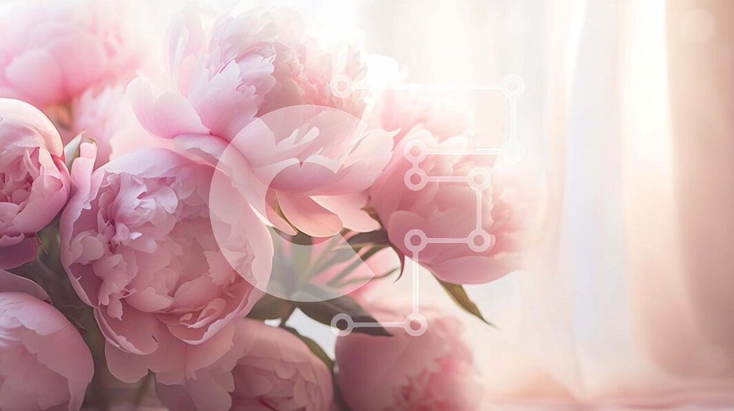 Intra Συλλεκτικό Ξύλινο Παζλ Plywood  4mm - Ροζ παιώνιες σε βάζο από ανοιχτό παράθυρο Σε Ξύλινο Κουτί - Διαστάσεις: 10x10 cm – 25 κομμάτια