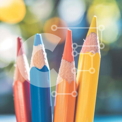 Intra Συλλεκτικό Ξύλινο Παζλ Plywood  4mm - Πολύχρωμα μολύβια για καλλιτεχνικές δραστηριότητες Σε Ξύλινο Κουτί - Διαστάσεις Puzzle: 10x10 cm – 25 κομμάτια - Image 1