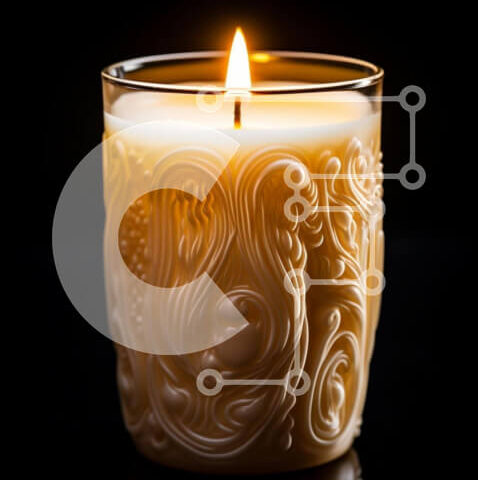 Intra Συλλεκτικό Ξύλινο Παζλ Plywood  4mm - Πολύπλοκα διακοσμημένο κερί σε γυαλί Σε Ξύλινο Κουτί - Διαστάσεις: 10x10 cm – 25 κομμάτια - Image 1