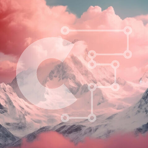 Intra Συλλεκτικό Ξύλινο Παζλ Plywood  4mm - Χιονισμένο βουνό με ροζ σύννεφα Σε Ξύλινο Κουτί - Διαστάσεις: 10x10 cm – 25 κομμάτια - Image 1