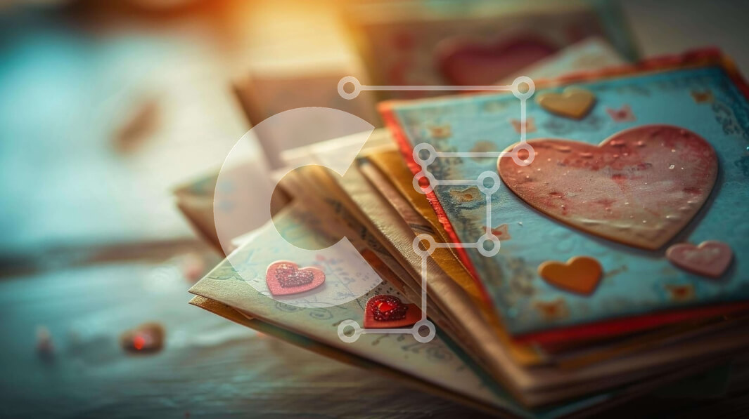 Intra Συλλεκτικό Ξύλινο Παζλ Plywood  4mm - Κάρτες για την ημέρα του Αγίου Βαλεντίνου με σχέδια καρδιών Σε Ξύλινο Κουτί - Διαστάσεις Puzzle: 10x10 cm – 25 κομμάτια