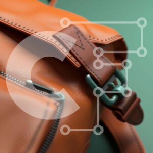 Intra Συλλεκτικό Ξύλινο Παζλ Plywood  4mm - Δερμάτινη τσάντα πορτοκαλί με λουράκι Σε Ξύλινο Κουτί - Διαστάσεις: 10x10 cm – 25 κομμάτια