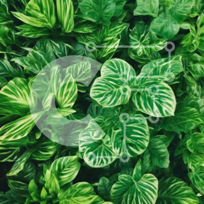 Intra Συλλεκτικό Ξύλινο Παζλ Plywood  4mm - Πράσινος φυτικός τοίχος με διάφορα στάδια ανάπτυξης Σε Ξύλινο Κουτί - Διαστάσεις: 10x10 cm – 25 κομμάτια - Image 1