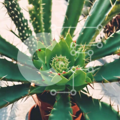 Intra Συλλεκτικό Ξύλινο Παζλ Plywood 4mm - Φυτό Aloe Vera σε γλάστρα Σε Ξύλινο Κουτί - Διαστάσεις: 10x10 cm – 25 κομμάτια - Image 1