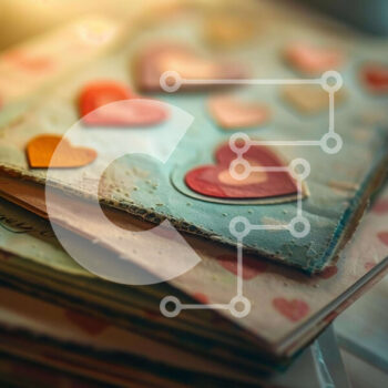 Intra Συλλεκτικό Ξύλινο Παζλ Plywood  4mm - Πολύχρωμη στοίβα καρτών σε σχήμα καρδιάς Σε Ξύλινο Κουτί - Διαστάσεις Puzzle: 10x10 cm – 25 κομμάτια - Image 1