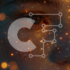 Intra Συλλεκτικό Ξύλινο Παζλ Plywood  4mm - Γυναικείο πρόσωπο με λαμπερά αστέρια Σε Ξύλινο Κουτί - Διαστάσεις Puzzle: 10x10 cm – 25 κομμάτια