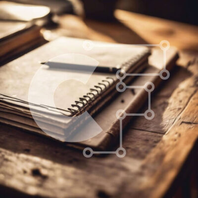 Intra Συλλεκτικό Ξύλινο Παζλ Plywood  4mm - Ανοίξτε σημειωματάριο σε ξύλινο τραπέζι με εργαλεία γραφής Σε Ξύλινο Κουτί - Διαστάσεις Puzzle: 10x10 cm – 25 κομμάτια - Image 1