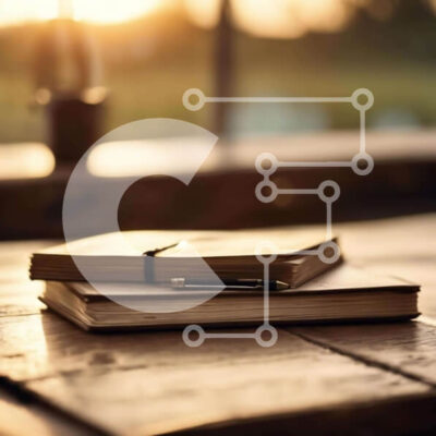 Intra Συλλεκτικό Ξύλινο Παζλ Plywood  4mm - Ανοίξτε τα βιβλία σε ξύλινο τραπέζι με ηλιοβασίλεμα Σε Ξύλινο Κουτί - Διαστάσεις Puzzle: 10x10 cm – 25 κομμάτια - Image 1