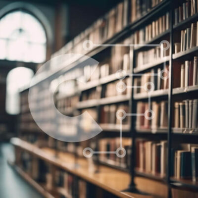 Intra Συλλεκτικό Ξύλινο Παζλ Plywood  4mm - Άδεια βιβλιοθήκη με ράφια και χώρους μελέτης Σε Ξύλινο Κουτί - Διαστάσεις Puzzle: 10x10 cm – 25 κομμάτια - Image 1