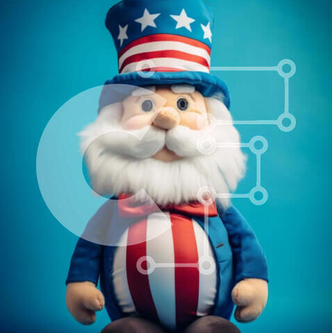 Intra Συλλεκτικό Ξύλινο Παζλ Plywood 4mm - Πατριωτικό γεμιστό παιχνίδι στις 4 Ιουλίου Σε Ξύλινο Κουτί - Διαστάσεις: 10x10 cm – 25 κομμάτια - Image 1