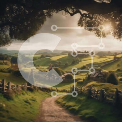 Intra Συλλεκτικό Ξύλινο Παζλ Plywood  4mm - Αγροτικό αγροτικό τοπίο με χωματόδρομο και δέντρα Σε Ξύλινο Κουτί - Διαστάσεις: 10x10 cm – 25 κομμάτια - Image 1