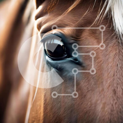 Intra Συλλεκτικό Ξύλινο Παζλ Plywood  4mm - Έντονη κινηματογράφηση σε πρώτο πλάνο του ματιού ενός καφέ αλόγου Σε Ξύλινο Κουτί - Διαστάσεις: 10x10 cm – 25 κομμάτια - Image 1