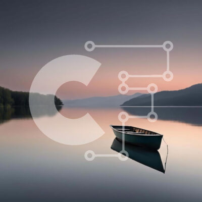 Intra Συλλεκτικό Ξύλινο Παζλ Plywood  4mm - Ειδυλλιακό ηλιοβασίλεμα της λίμνης με μονή βάρκα Σε Ξύλινο Κουτί - Διαστάσεις: 10x10 cm – 25 κομμάτια - Image 1