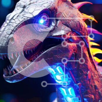 Intra Συλλεκτικό Ξύλινο Παζλ Plywood  4mm - Παιχνίδι δεινόσαυρος με ζωηρά φώτα Σε Ξύλινο Κουτί - Διαστάσεις Puzzle: 10x10 cm – 25 κομμάτια - Image 1