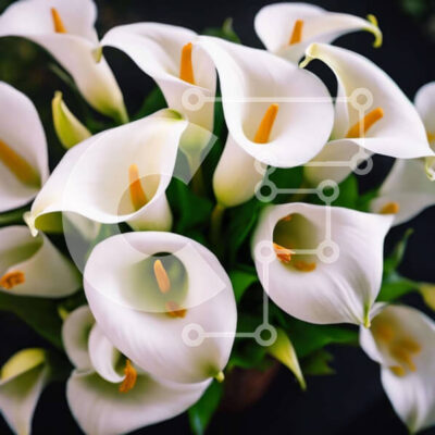 Intra Συλλεκτικό Ξύλινο Παζλ Plywood  4mm - Μπουκέτο με λευκά κρίνα Κάλλα και ανάμεικτα λουλούδια Σε Ξύλινο Κουτί - Διαστάσεις: 10x10 cm – 25 κομμάτια - Image 1