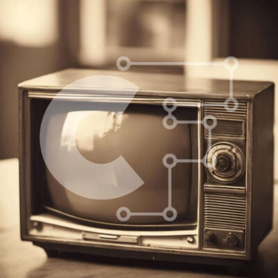 Intra Συλλεκτικό Ξύλινο Παζλ Plywood 4mm - Vintage Ασπρόμαυρη Τηλεόραση Σε Ξύλινο Κουτί - Διαστάσεις Puzzle: 10x10 cm – 25 κομμάτια - Image 1