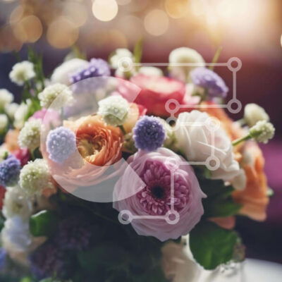 Intra Συλλεκτικό Ξύλινο Παζλ Plywood  4mm - Σύνθεση με πολύχρωμο βάζο λουλουδιών στο τραπέζι Σε Ξύλινο Κουτί - Διαστάσεις: 10x10 cm – 25 κομμάτια - Image 1