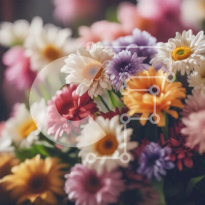 Intra Συλλεκτικό Ξύλινο Παζλ Plywood  4mm - Πολύχρωμο μπουκέτο λουλουδιών σε βάζο Σε Ξύλινο Κουτί - Διαστάσεις: 10x10 cm – 25 κομμάτια - Image 1